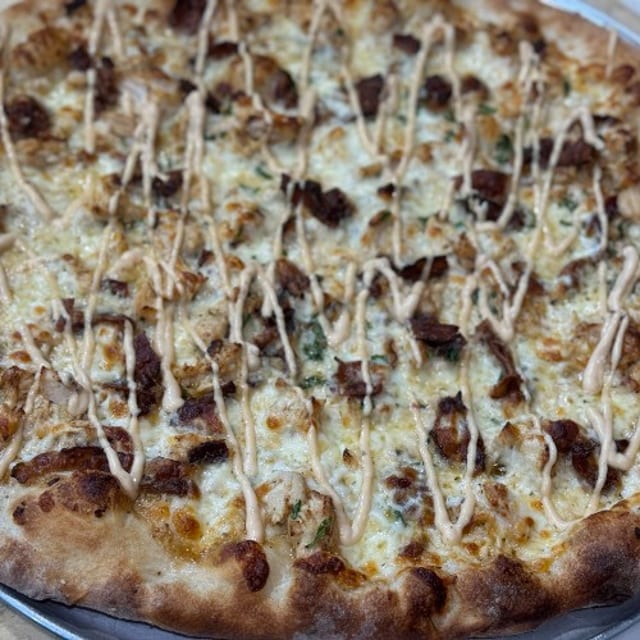 Chipotle Chicken and Bacon Pizza.