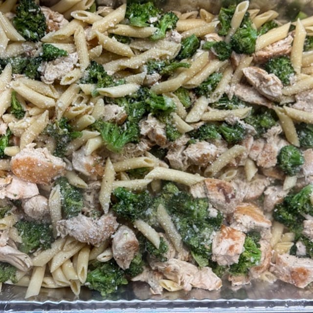 Chicken Ziti and Broccoli.