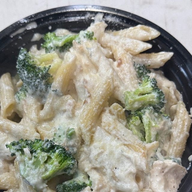 Chicken Ziti and Broccoli Alfredo.