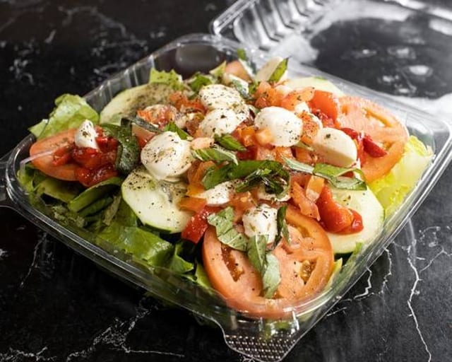 Fresh Mozzarella on Salad.
